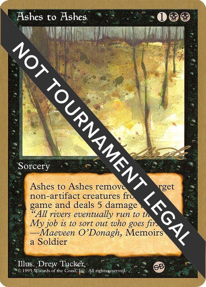 Image for Ashes to Ashes - 1996 Leon Lindback (4ED) (SB) [World Championship Decks] - Magic: The Gathering