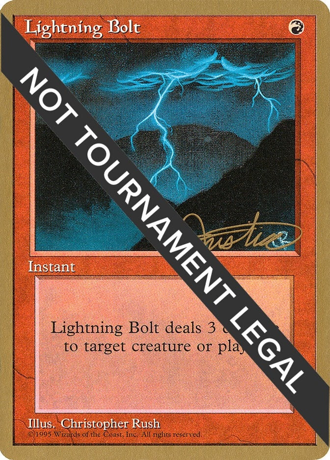 Image for Lightning Bolt - 1996 Mark Justice (4ED) [World Championship Decks] - Magic: The Gathering