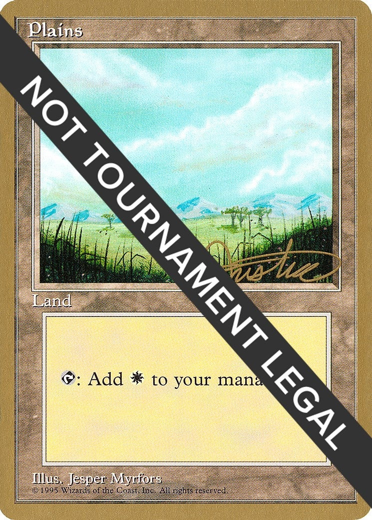 Image for Plains (B) - 1996 Mark Justice (4ED) [World Championship Decks] - Magic: The Gathering