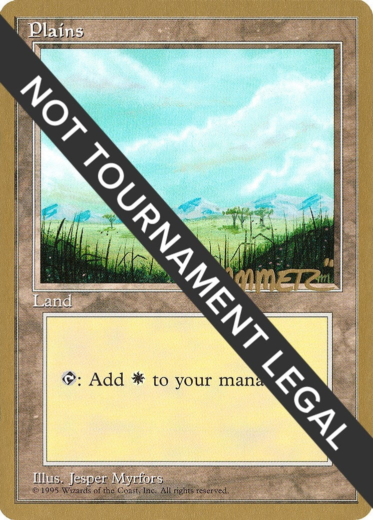 Image for Plains (B) - 1996 Shawn "Hammer" Regnier (4ED) [World Championship Decks] - Magic: The Gathering