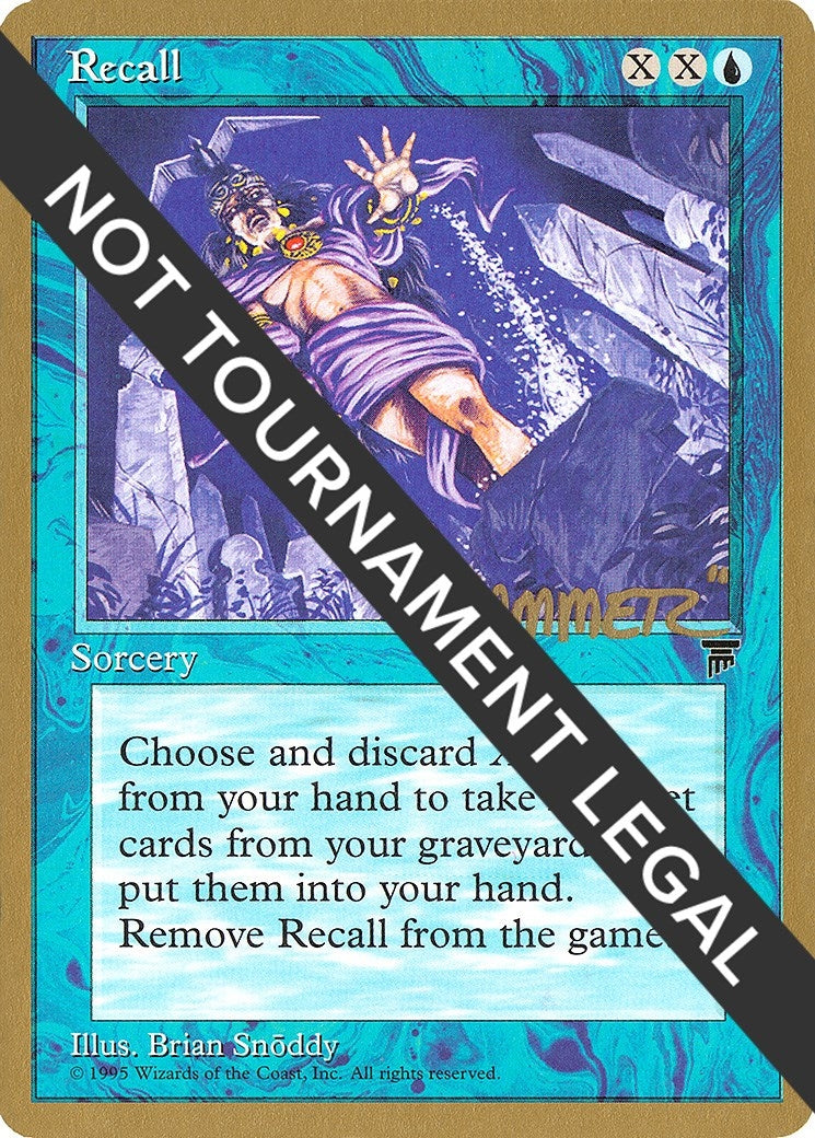 Image for Recall - 1996 Shawn "Hammer" Regnier (LEG) [World Championship Decks] - Magic: The Gathering