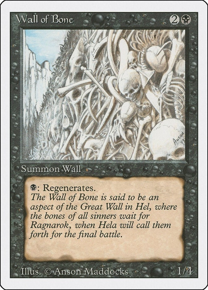 Image for Wall of Bone [Revised Edition] - Magic: The Gathering