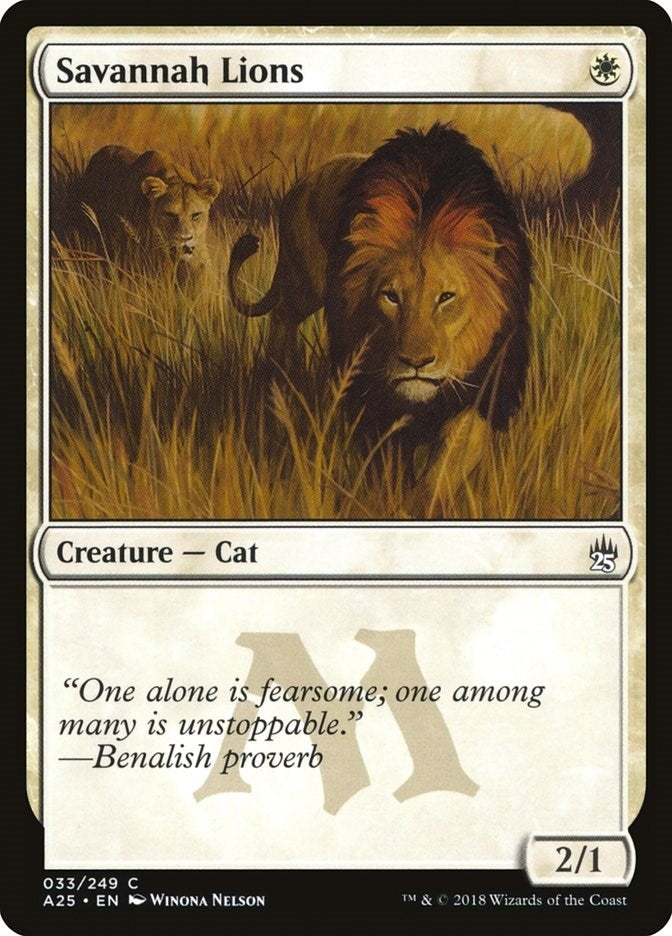 Image for Savannah Lions (33) [Masters 25] - Magic: The Gathering