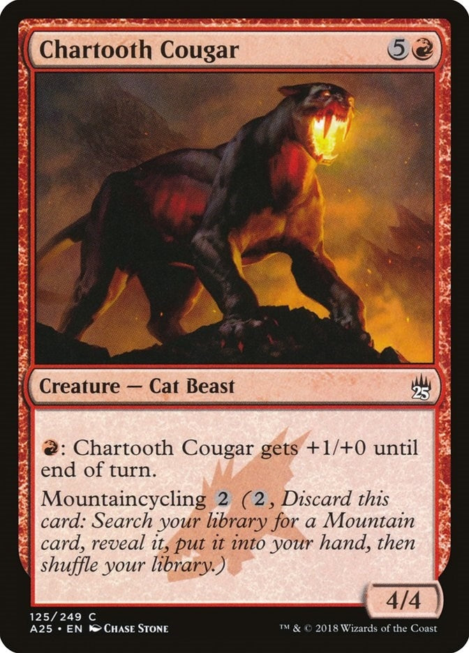 Image for Chartooth Cougar (125) [Masters 25] - Magic: The Gathering