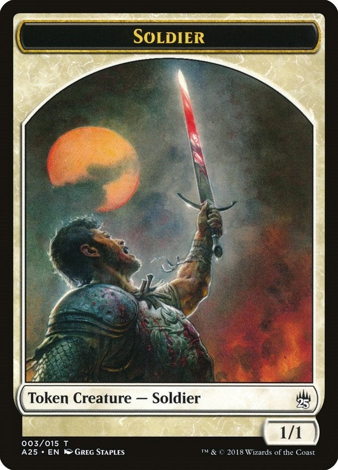 Image for Soldier Token (003) (3) [Masters 25] - Magic: The Gathering