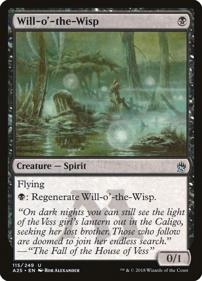 Image for Will-o'-the-Wisp (115) [Masters 25] - Magic: The Gathering