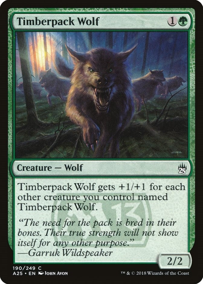 Image for Timberpack Wolf (190) [Masters 25] - Magic: The Gathering