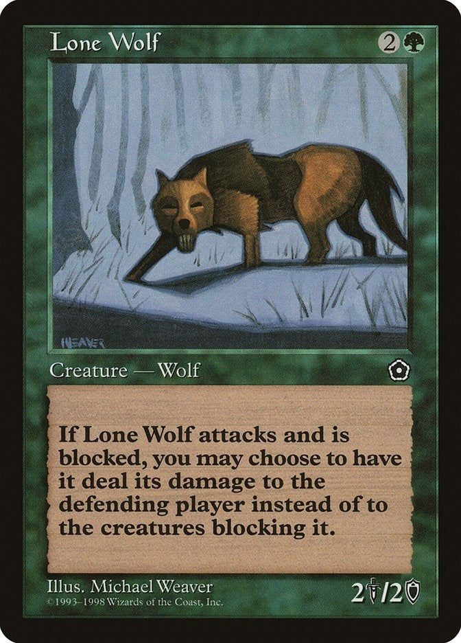 Image for Lone Wolf [Portal Second Age] - Magic: The Gathering