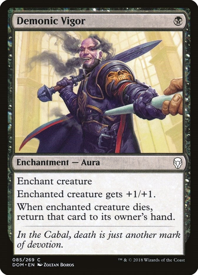 Image for Demonic Vigor (85) [Dominaria] - Magic: The Gathering