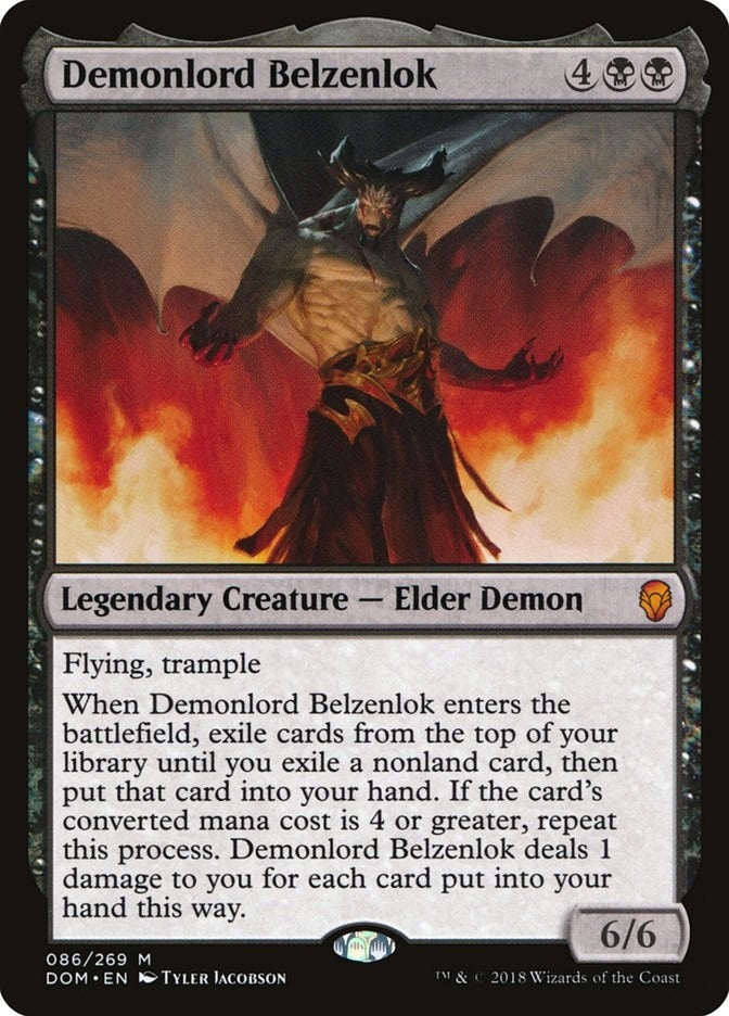 Image for Demonlord Belzenlok (86) [Dominaria] - Magic: The Gathering