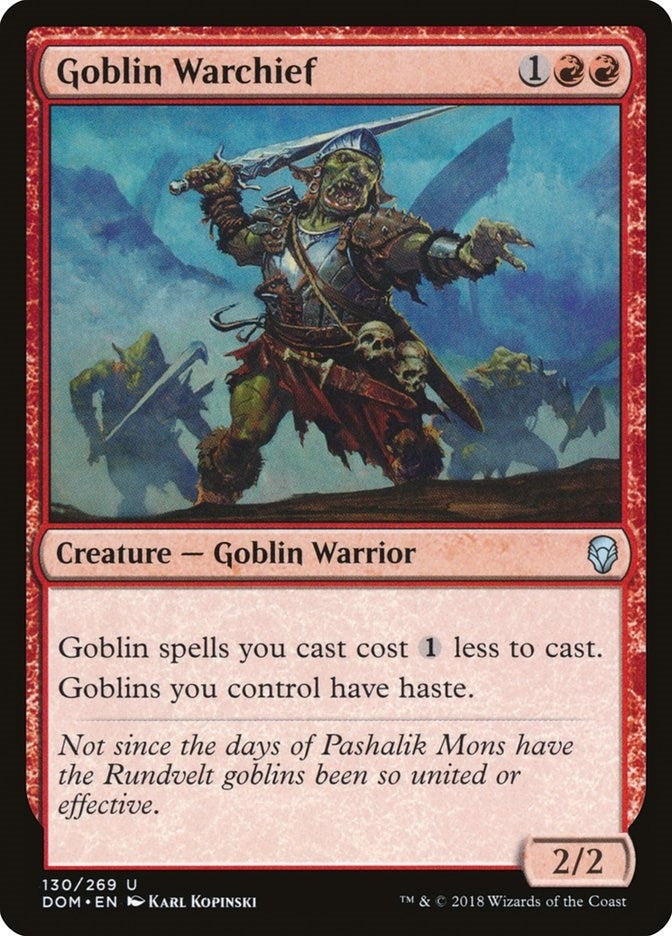 Image for Goblin Warchief (130) [Dominaria] - Magic: The Gathering