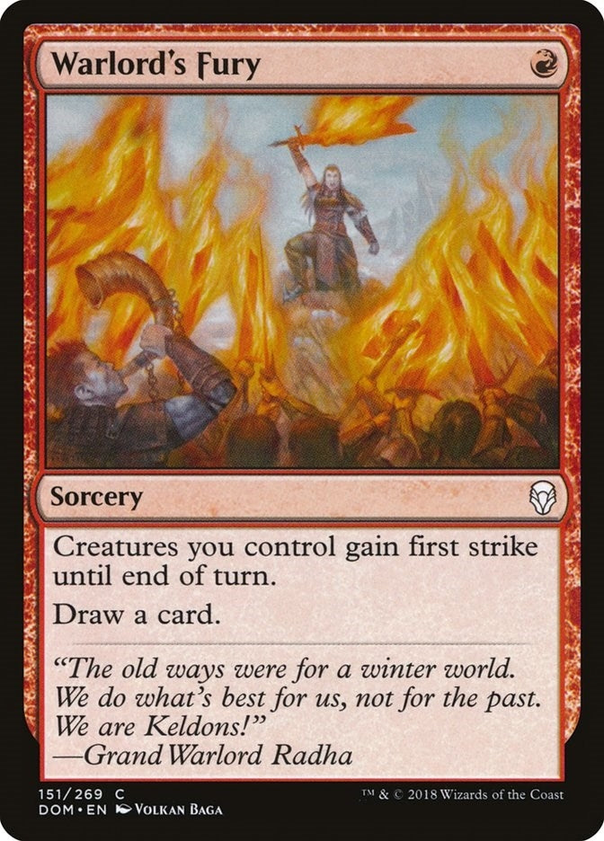 Image for Warlord's Fury (151) [Dominaria] - Magic: The Gathering