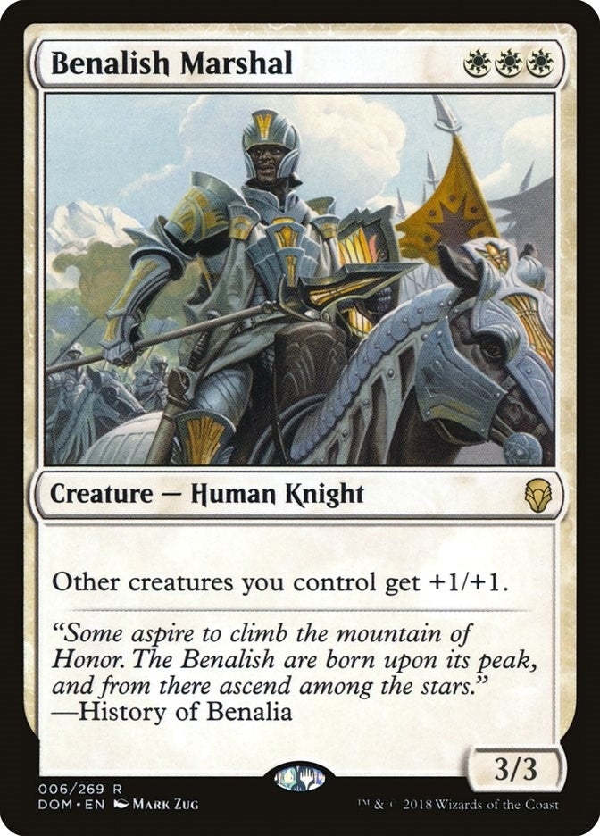Image for Benalish Marshal (6) [Dominaria] - Magic: The Gathering