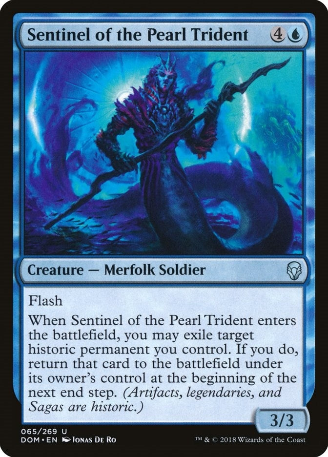 Image for Sentinel of the Pearl Trident (65) [Dominaria] - Magic: The Gathering