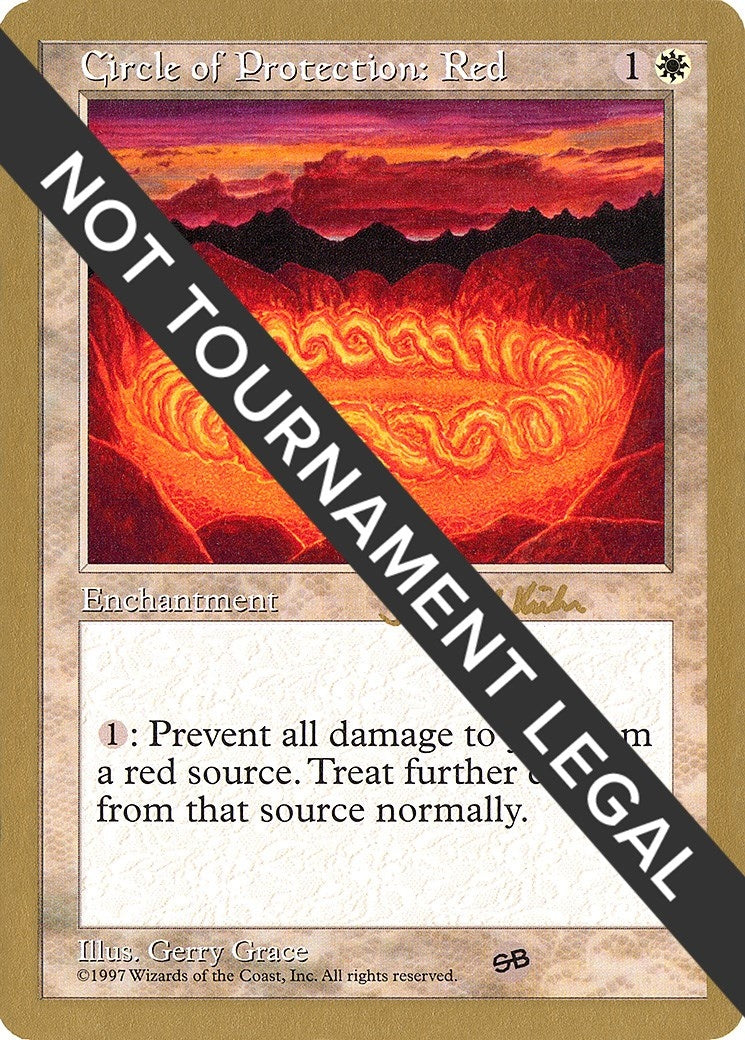 Image for Circle of Protection: Red - 1997 Janosch Kuhn (5ED) (SB) [World Championship Decks] - Magic: The Gathering