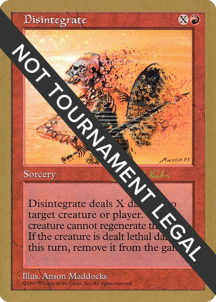 Image for Disintegrate - 1997 Janosch Kuhn (5ED) [World Championship Decks] - Magic: The Gathering