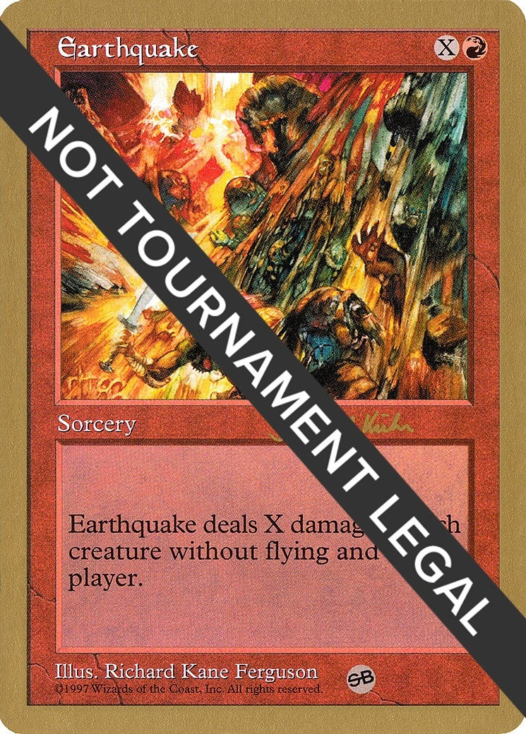 Image for Earthquake - 1997 Janosch Kuhn (5ED) (SB) [World Championship Decks] - Magic: The Gathering