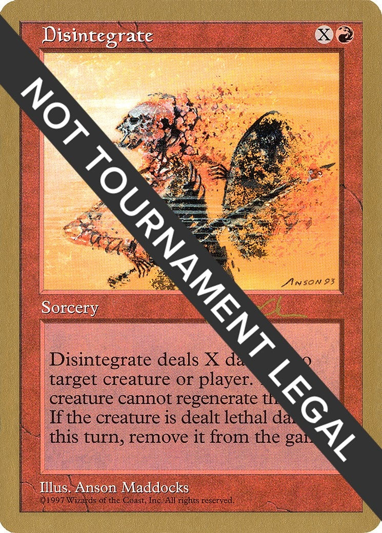 Image for Disintegrate - 1997 Paul McCabe (5ED) [World Championship Decks] - Magic: The Gathering