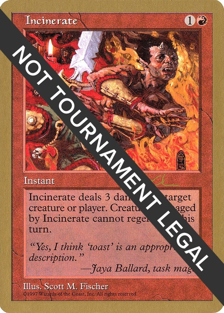 Image for Incinerate - 1997 Paul McCabe (5ED) [World Championship Decks] - Magic: The Gathering