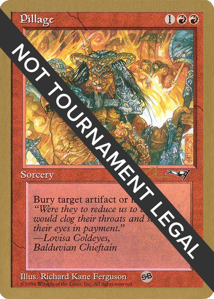 Image for Pillage - 1997 Paul McCabe (ALL) (SB) [World Championship Decks] - Magic: The Gathering