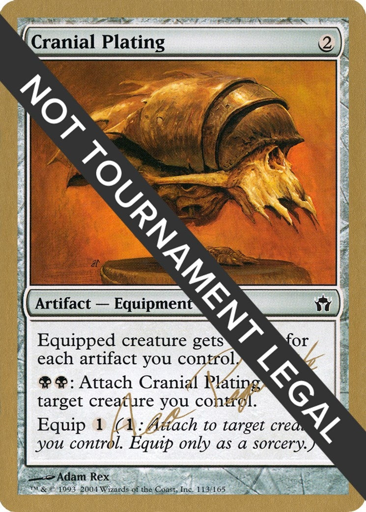 Image for Cranial Plating - 2004 Aeo Paquette (MRD) [World Championship Decks] - Magic: The Gathering