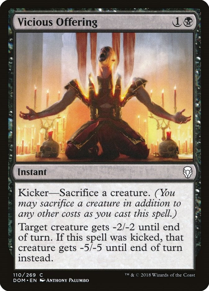 Image for Vicious Offering (110) [Dominaria] - Magic: The Gathering
