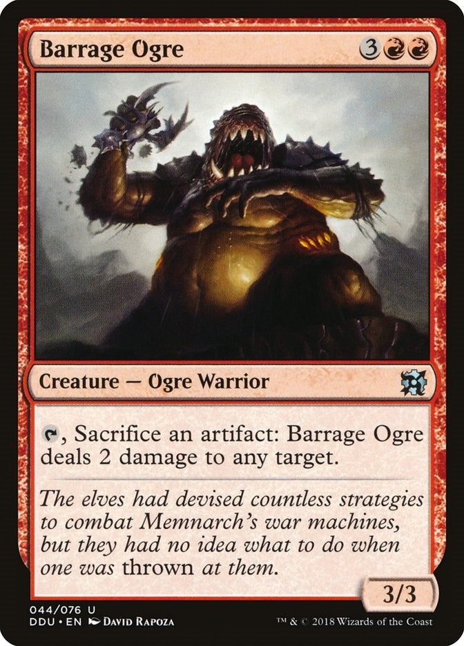 Image for Barrage Ogre (44) [Elves vs. Inventors] - Magic: The Gathering