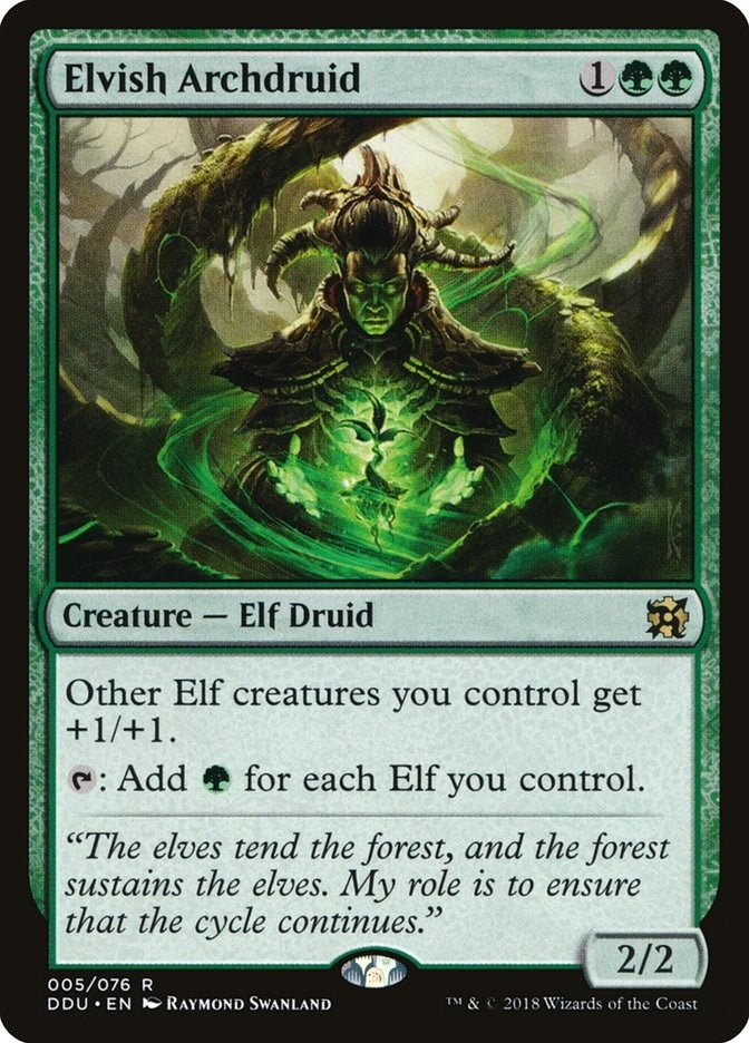Image for Elvish Archdruid (5) [Elves vs. Inventors] - Magic: The Gathering