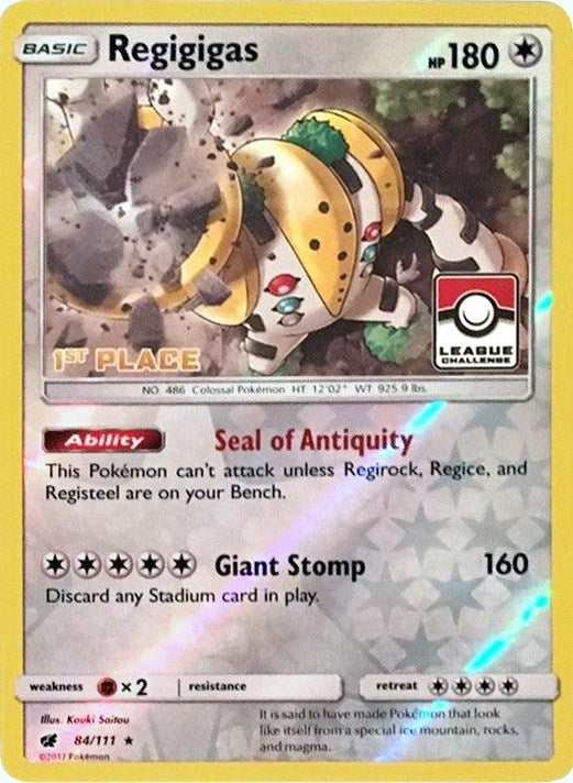 Image for Regigigas - 84/111 (League Challenge) [1st Place] (084/111) [League & Championship Cards] - Pokemon