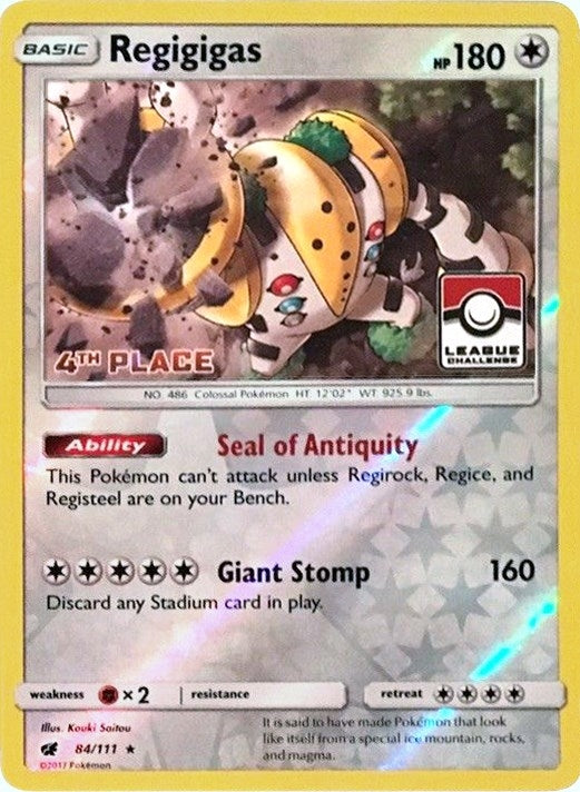 Image for Regigigas - 84/111 (League Challenge) [4th Place] (084/111) [League & Championship Cards] - Pokemon