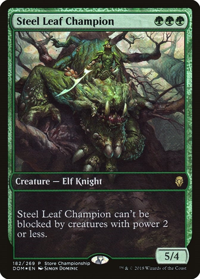 Image for Steel Leaf Champion (182) [Game Day & Store Championship Promos] - Magic: The Gathering