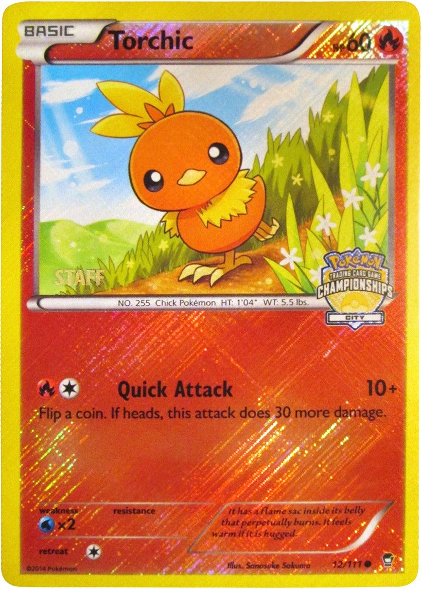 Image for Torchic - 12/111 (City Championships) [Staff] (012/111) [League & Championship Cards] - Pokemon