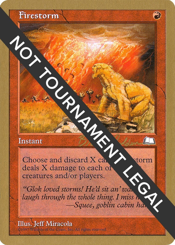 Image for Firestorm - 1998 Brian Selden (WTH) [World Championship Decks] - Magic: The Gathering