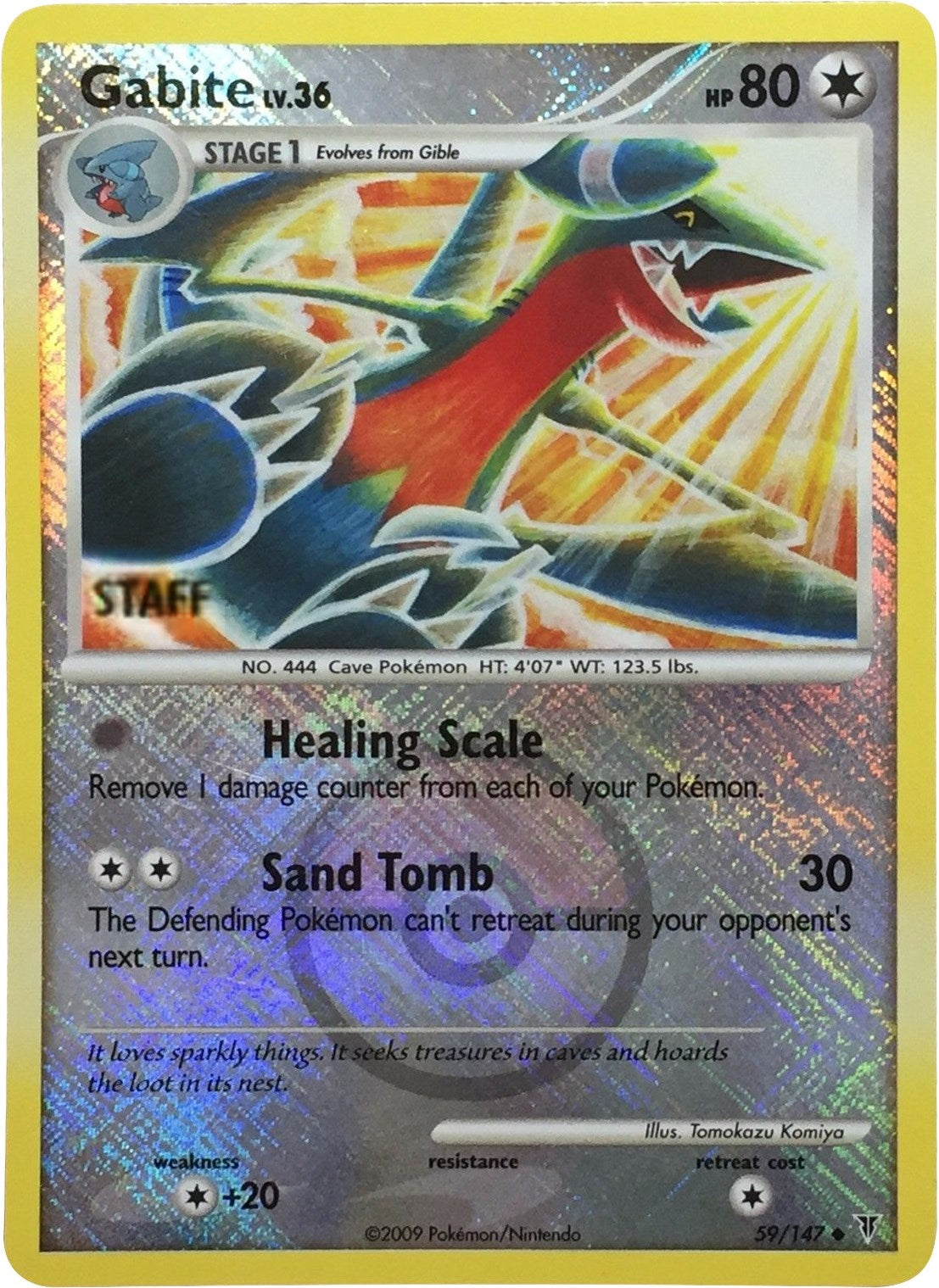Image for Gabite - 59/147 (Championship Promo) [Staff] (059/147) [League & Championship Cards] - Pokemon