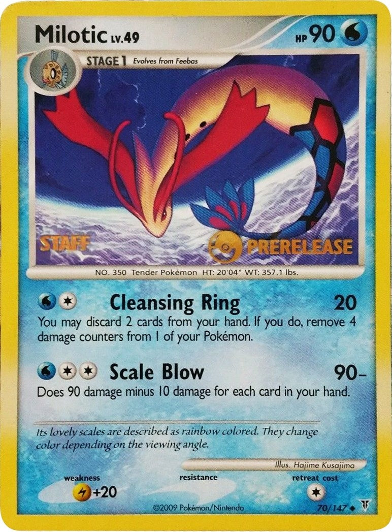 Image for Milotic - 70/147 (Prerelease) [Staff] (70/147) [Nintendo Promos] - Pokemon