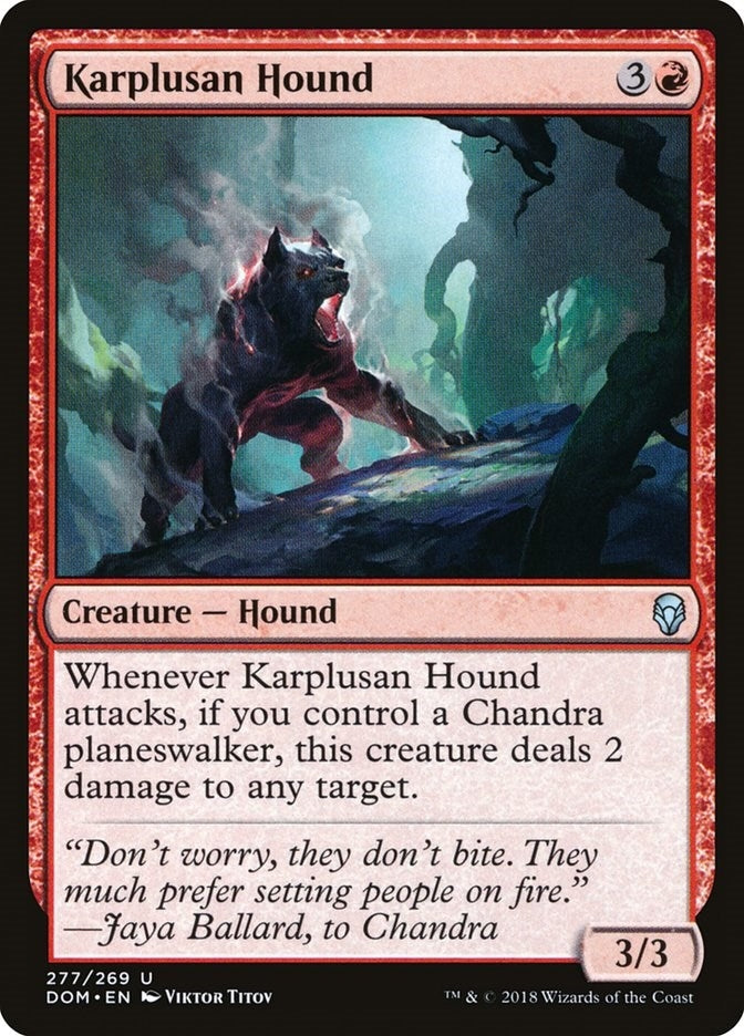 Image for Karplusan Hound (277) [Dominaria] - Magic: The Gathering