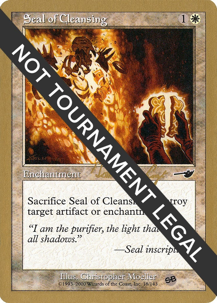 Image for Seal of Cleansing - 2000 Tom van de Logt (NMS) (SB) [World Championship Decks] - Magic: The Gathering