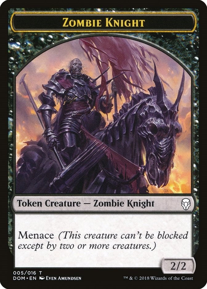 Image for Zombie Knight Token (5) [Dominaria] - Magic: The Gathering
