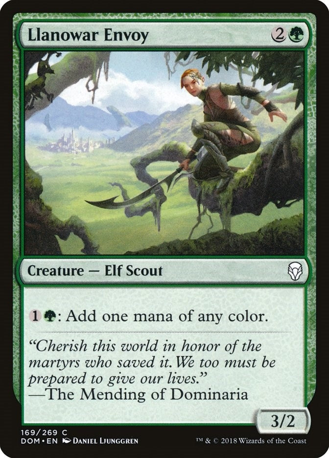 Image for Llanowar Envoy (169) [Dominaria] - Magic: The Gathering