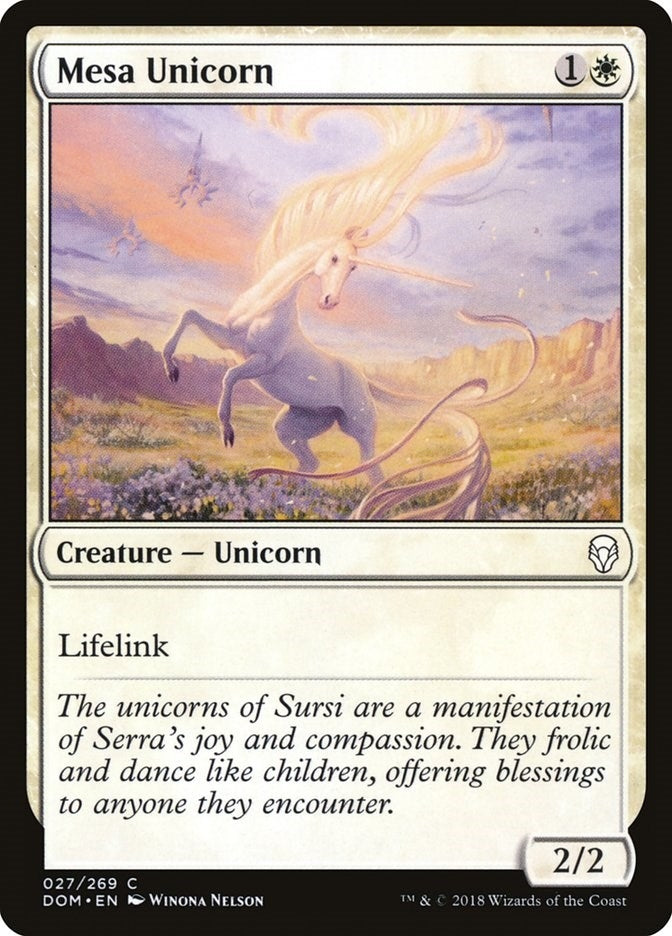 Image for Mesa Unicorn (27) [Dominaria] - Magic: The Gathering