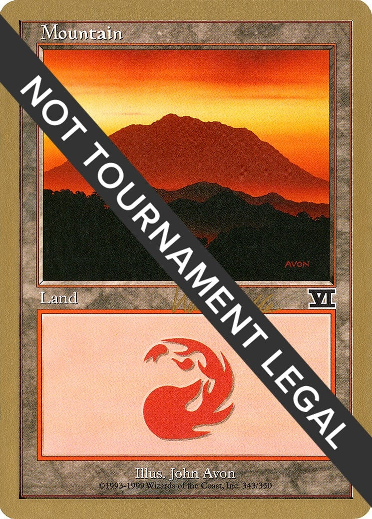 Image for Mountain (343) - 1999 Kai Budde (6ED) [World Championship Decks] - Magic: The Gathering