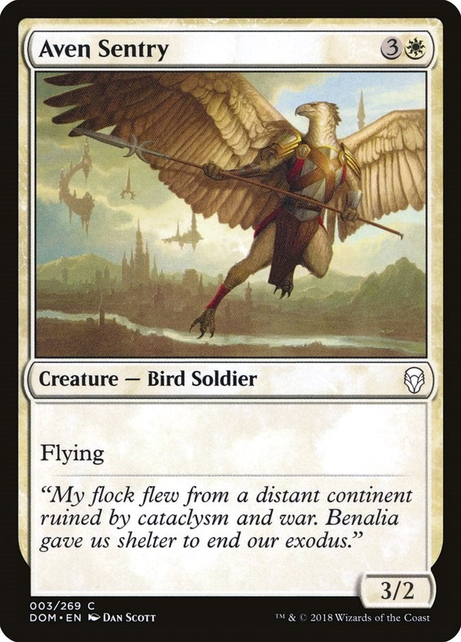 Image for Aven Sentry (3) [Dominaria] - Magic: The Gathering