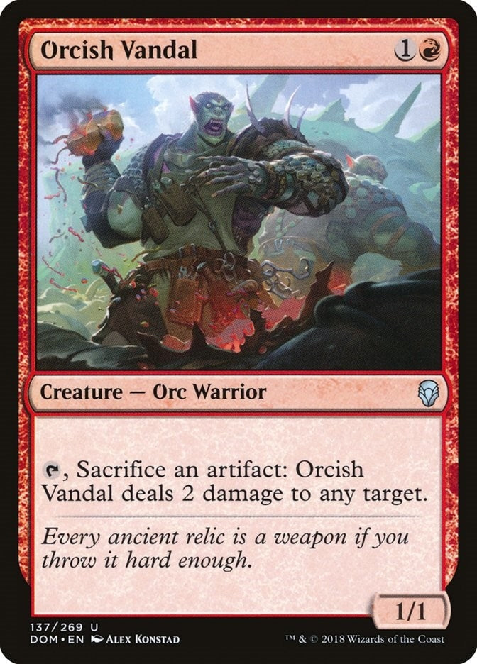 Image for Orcish Vandal (137) [Dominaria] - Magic: The Gathering