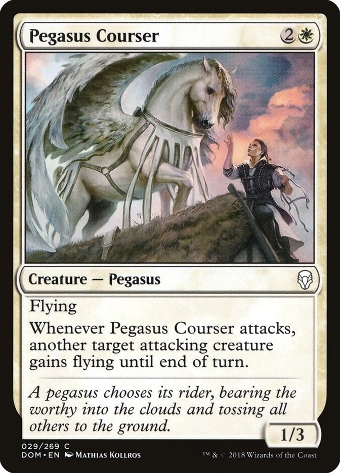 Image for Pegasus Courser (29) [Dominaria] - Magic: The Gathering