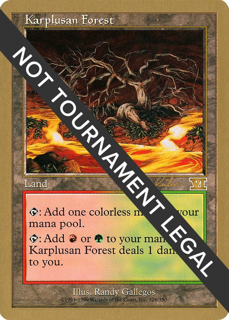 Image for Karplusan Forest - 2000 Janosch Kuhn (6ED) [World Championship Decks] - Magic: The Gathering
