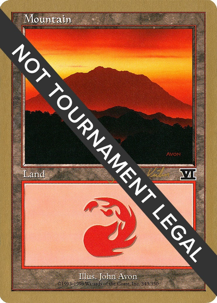 Image for Mountain (343) - 2000 Janosch Kuhn (6ED) [World Championship Decks] - Magic: The Gathering