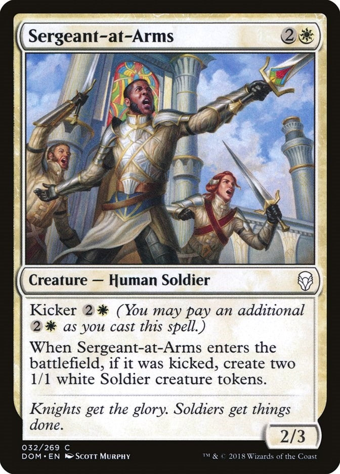 Image for Sergeant-at-Arms (32) [Dominaria] - Magic: The Gathering