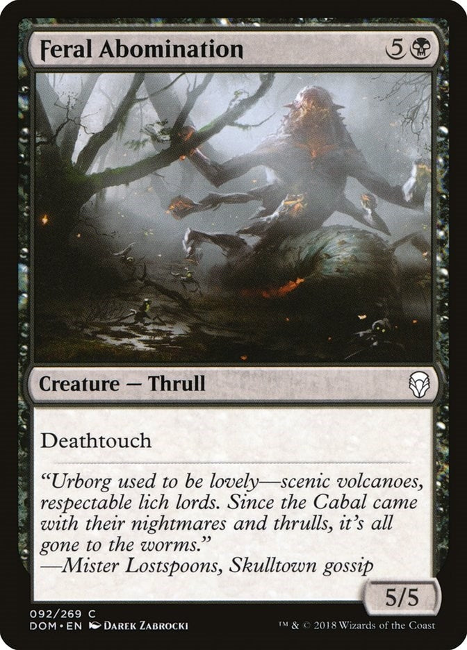 Image for Feral Abomination (92) [Dominaria] - Magic: The Gathering