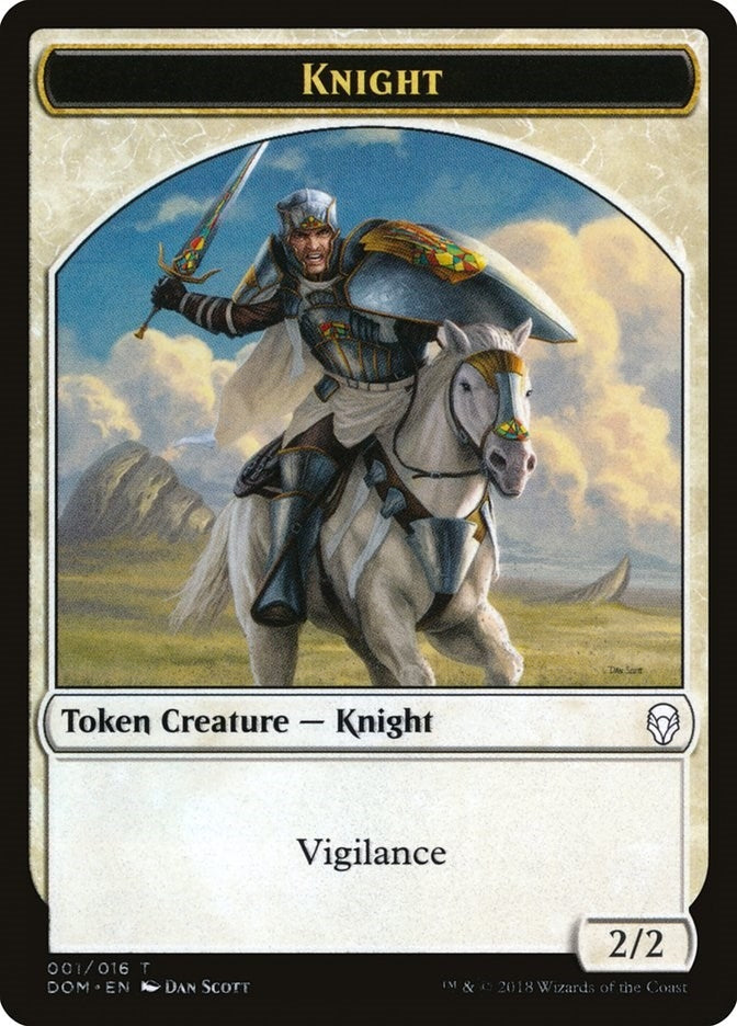 Image for Knight Token (001) (1) [Dominaria] - Magic: The Gathering