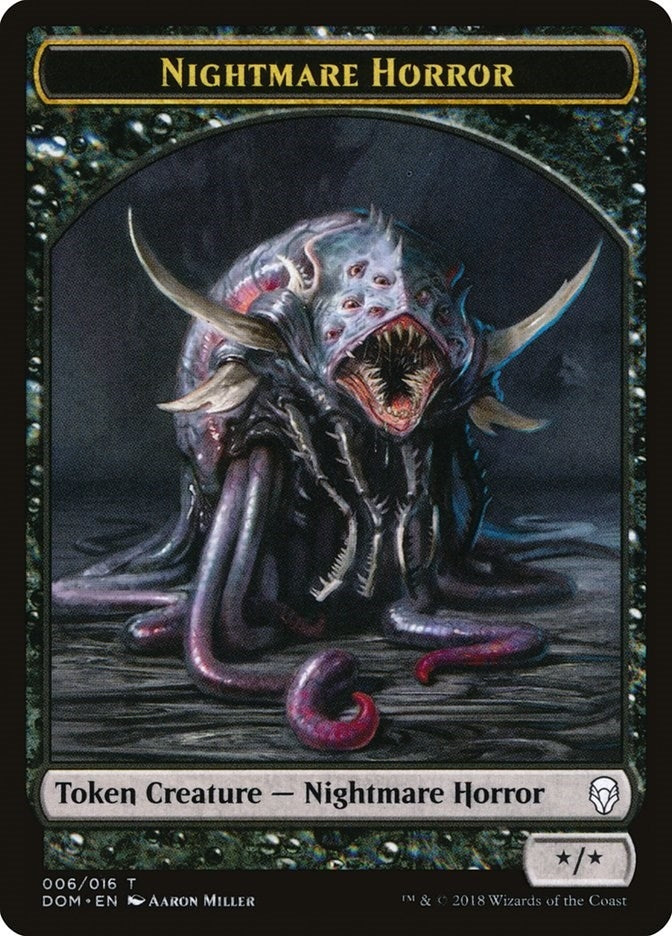 Nightmare Horror Token (6) [Dominaria Tokens]